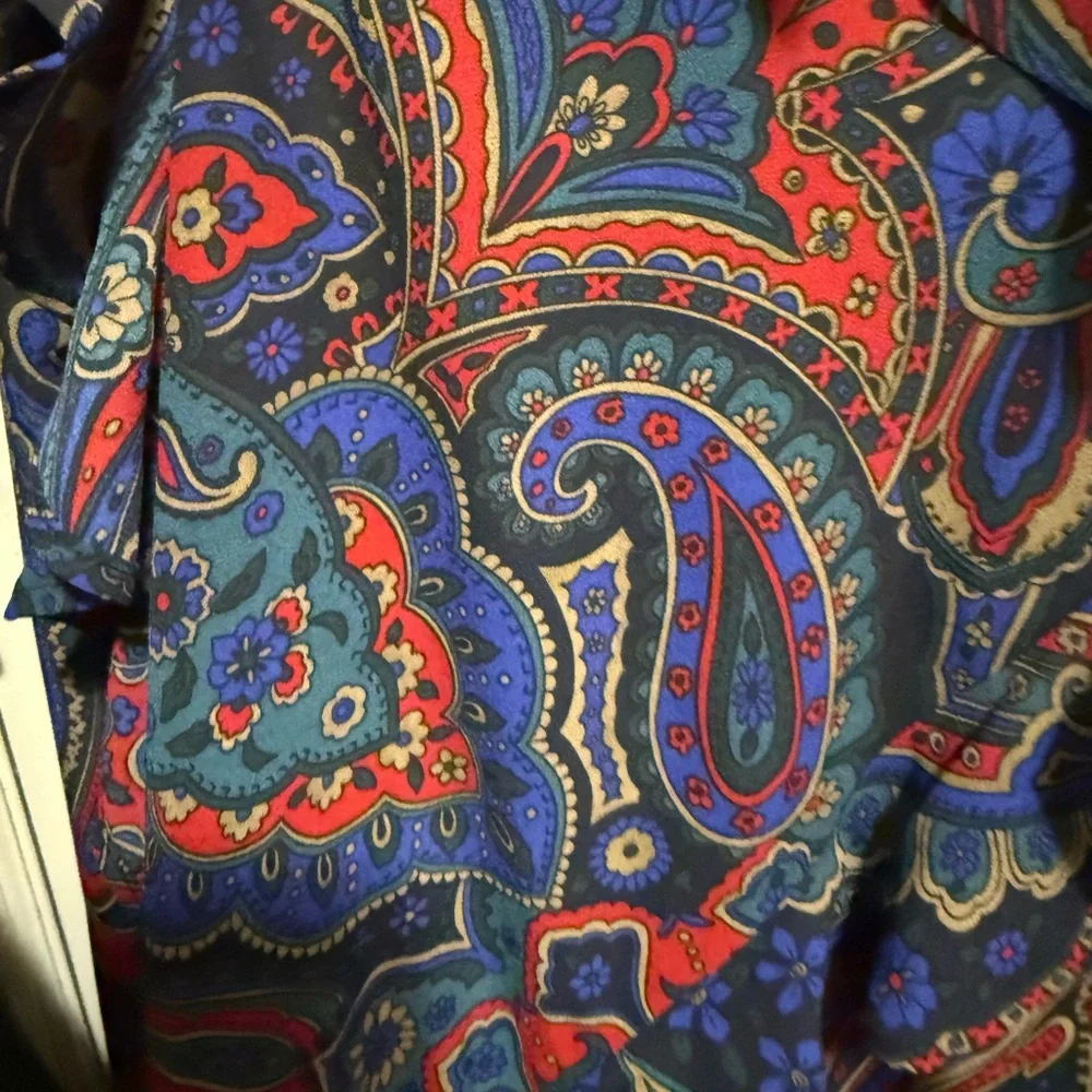 Lauren Ralph Lauren Multicolor Paisley Georgette Dress - Picture 3 of 3